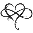 thumbnail image 2 of Infinity Heart Wall Decor Unique Infinity Heart Shaped Wall Sign Romántico Para Exterior Interior Home Wedding Wall Decoration,Black Muyoka Hogar, 2 of 7