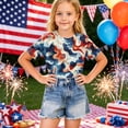 thumbnail image 6 of CCRFTGI American Flag Shirts for Kids Boys Girls Size 10-12 Patriotic 4th Of July Cute Tops Red White and Blue Outfits July 4th Celebration Summer Shirts Festival T-Shirts Light Blue 5-6 Years, 6 of 6