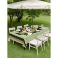thumbnail image 4 of Outdoor Tablecloth with Umbrella Hole for Patio/Picnic/Party/Camping, Sage Green Boho Waterproof Table Cloth Rectangle Table Cover Washable, Farmhouse Ethnic Tribe Striped (60"x 102"), 4 of 9