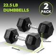 thumbnail image 2 of Mancuernas HANDBODE hexagonales de goma 10 kg, par, 2 of 9