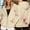 Beige-1, variant on Ugly Christmas Hoodies for Women Zip Up Xmas Graphic Print Fleece Hooded Sweatshirts Funny Holiday Party Casual Jackets