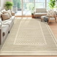 thumbnail image 2 of Washable Living Room Rug 5x7 Checkered Waffle Print Area Rug Non Slip Carpet Soft Non Shedding Low Pile Thin Stain Resistant Throw Rugs for Dining Room Office, 2 of 6