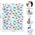 thumbnail image 4 of White Cartoon Dinosaurs Blanket,Comfortable Soft Flannel Throw Blanket,All Season,Warm Lightweight Blankets for Sofa Bed Couch Living Room Chair,30"x40", 4 of 4