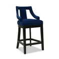 thumbnail image 4 of Jennifer Taylor Home Hollywood 26 inches Upholstered High Back Counter Height Bar Stool Onyx Black Performance Velvet, 4 of 5