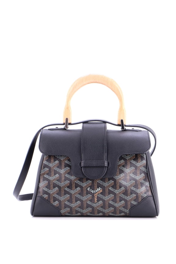 Pre-Owned Saigon Top Handle Bag Coated Canvas with Leather Mini By Rebag