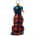 thumbnail image 2 of Joy To The World Black Lab with Candy Cane and Plaid Coat Polish Glass Ornament, 2 of 3