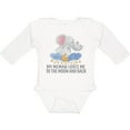 thumbnail image 3 of Inktastic My Memaw Loves Me to the Moon and Back Elephants in Clouds Boys or Girls Long Sleeve Baby Bodysuit, 3 of 5