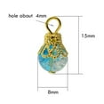 thumbnail image 2 of 100x Glass Bead Charms Daisy Flower Caps Floral Pendants for Jewelry Making, 2 of 8