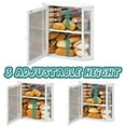 thumbnail image 3 of White Corner Bread Box for Kitchen Counter, Large Bamboo Wood Large Capacity Bread Storage Bin with Acrylic Wavy Door Panel, 3 of 8