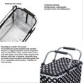 thumbnail image 3 of Cesta de picnic térmica de gran tamaño - Estructura de aluminio resistente - Forro impermeable - Diseño plegable para fácil almacenamiento - Ideal para camping, picnic, viajes o uso familiar, 3 of 5