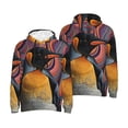 thumbnail image 6 of Bingfone Abstract Pattern Penguin Men's Drawstring Hoodie Long Sleeve Pocket Sweatshirts-Small, 6 of 6