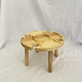 thumbnail image 4 of Wooden Picnic Table 2 In 1 Picnic Table Creative Collapsible Beach Wine Table For Garden Travel Camping, 4 of 11