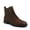 Brown Leather, variant on AZAR MAN Men's Cap Toe Genuine Leather Boots Ankle Lace-up Fashion Brown Leather 10
