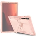 thumbnail image 3 of Case for Samsung Galaxy Tab S10 FE Plus 13.1" 2025 SM-X620/SM-X626/SM-X626B, Heavy Duty Shockproof Rugged Case with Stylus Holder & Built-in Stand Cover for Kids Girls Boys, Rosegold, 3 of 8