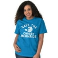 thumbnail image 5 of Save Chubby Mermaids Funny Manatees Men's Graphic T Shirt Tees Brisco Brands M, 5 of 6