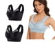 thumbnail image 1 of WILLBEST Brasier Mujer 2 Piezas De Camiseta Sin Tirantes De Encaje Grande Para Mujer, Ropa Interior Fina Con Pliegues Laterales, Sujetador Ajustable 100, 1 of 3