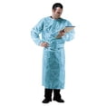thumbnail image 4 of Isolation Gown, Spun-Bonded Polypropylene, Blue, 50 Pcs, 4 of 4