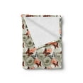 thumbnail image 2 of Butterfly Soft Flannel Fleece Blanket, Poppy Blossoms and Butterflies Wildlife Garden Forest Theme Vintage Style, Cozy Plush for Indoor and Outdoor Use, 60" x 80", Orange Black Khaki, by Ambesonne, 2 of 5
