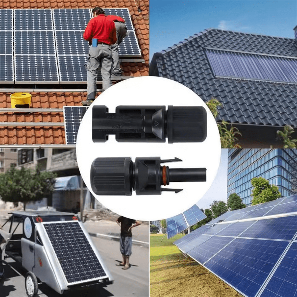 Solar Crimping Tool Set Photovoltaic Solar Connector Kit 1000V 30A Panel Solor Connectors for PV/ Cable 2.5/4/6mm2,1*Solar Crimping Tool Set,As Shown