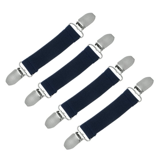 4 Pcs Cinch Clips Adjustable Mitten Clips Shawl Cardigan Collar Clip for Sweaters Dress Navy Blue