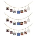 thumbnail image 1 of 3 Pieces Wall Hanging Photo Display Decor, Boho Wooden Beads Garland Collage Photo Frame with 7 Clips for , Office, 1 of 5