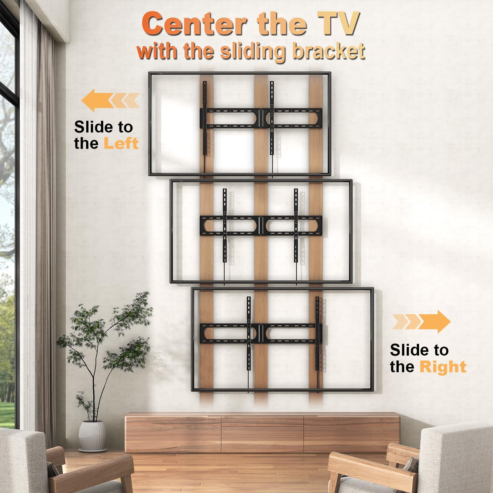 PUTORSEN 37-140'' Heavy Duty TV Wall Mount, up to 275lbs, with Quick Lock and Release, Max VESA 1200 x 800mm, Fits 16"/18"/24" Stud