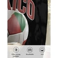 thumbnail image 6 of Sheer Curtains 63 inches Long, Mexico Football Eagle Head Gold Crown Spain Ball Light Filtering Sheer Window Curtains Rod Pocket Voile Drapes for Bedroom Living Room, 52"W x 63"L 2 Panels, 6 of 7