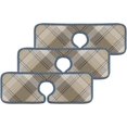 thumbnail image 2 of SKYSONIC Faucet Absorbent Mat 2 Pcs Brown Chevron Plaid Tartan Kitchen Faucet Splash Catcher Washable Counter Drying Pads Behind Faucet for Kitchen Bathroom, 2 of 7