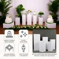 thumbnail image 4 of Efavormart Set of 5 White Metal Rectangular Prop Pedestal Stands For Aisle Decor, Plinth Pillar Display Boxes, 4 of 11