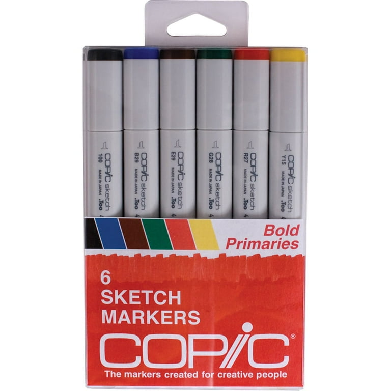 Copic Sketch Marker Set, Bold Primaries - Walmart.com