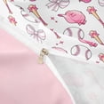 thumbnail image 4 of Meiyoeat Sport Baseball Duvet Cover King, Cartoon Bow Print King Bedding, Pink White,Pink Reversible,3 Pieces,No Comforter, 4 of 6