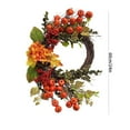 thumbnail image 3 of Autumn Flower Wreath for Front Door Decorative Pumpkin Berry Arrangement for Halloween Autumn Indoor Outdoor Home Wall Door Decoration, 3 of 6