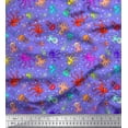 thumbnail image 1 of Tissu Popeline de Coton Pomme Point, Octopus & Méduse Océan Impression Tissu de Couture Yard 42 Pouces de Large, 1 of 3