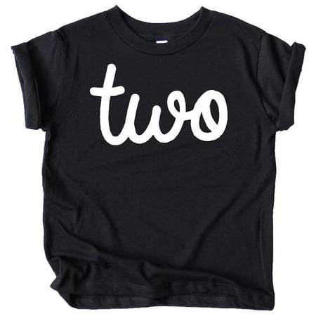 

Olive Loves Apple Girls 2nd Birthday Two Shirt for Toddler Girls Second Birthday Outfit Black Shirt 2T