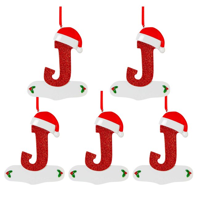 Pendentif Lettre Petit Chapeau Rouge de Noël Bricolage Nom Inscriptible Pendentif Lettre 26 5 Pcs