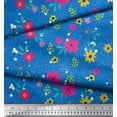 thumbnail image 3 of Soimoi polyester Crepe Fabric Artistic Flower Printed Craft Fabric by the Yard 52 Inch Wide, 3 of 3