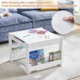thumbnail image 2 of 4 in 1 Kids Wooden Activity Table with Bookshelves, 2 in 1 Detachable Tabletop Construction Play Table for Toddlers Drawing, Reading, Crafts, Build Blocks, 2 of 6