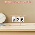 thumbnail image 3 of ETHZZLE Multi Color Bamboo Desktop Calendar Flip Design Perpetual Calendar for Office Decoration, 3 of 7