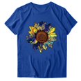 thumbnail image 1 of CHOK Blouse à Manches Courtes pour Femmes, T-Shirt à Manches Courtes Imprimé, Haut Décontracté de Plage, 1 of 5