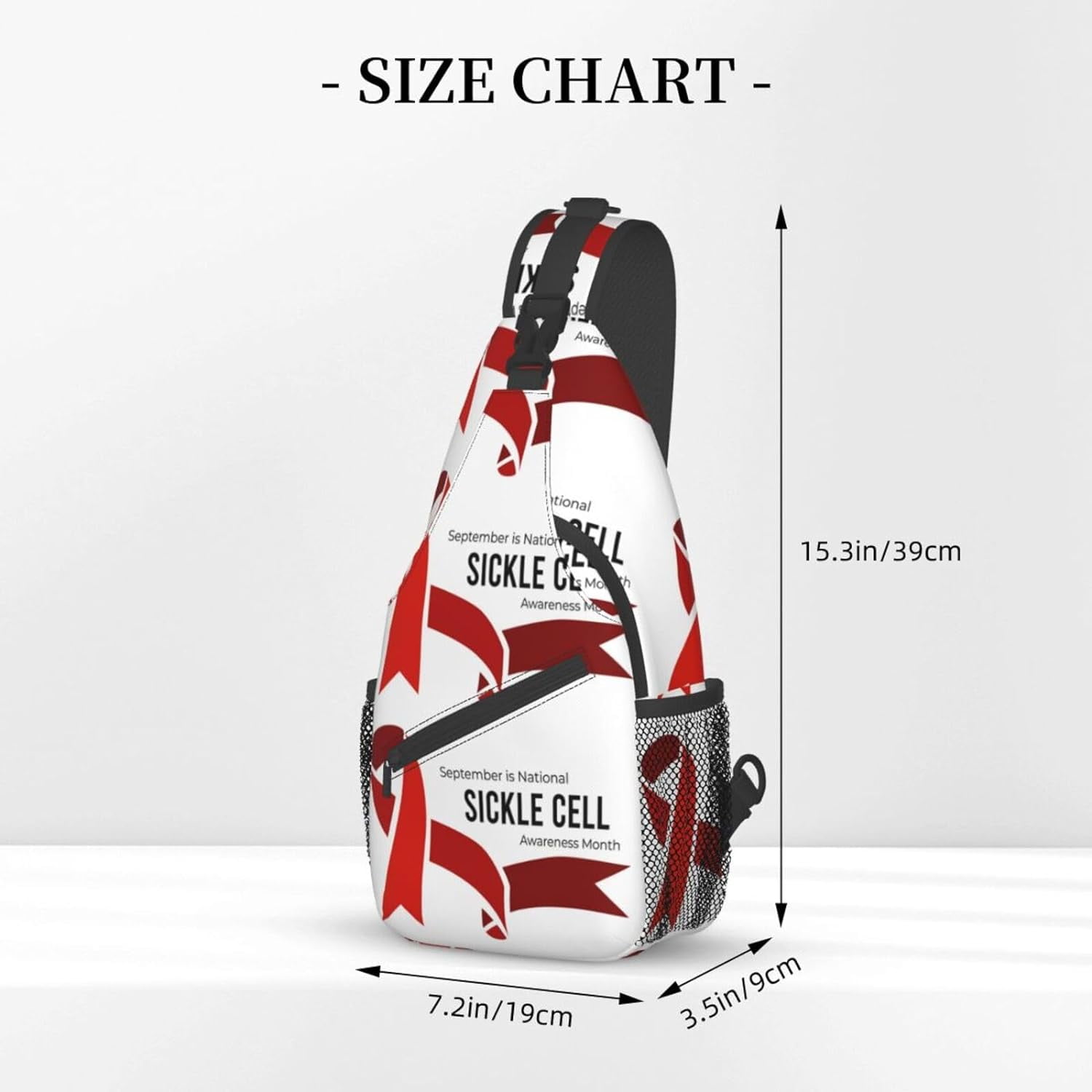 Sickle Cell Awareness Month Sling Bag Crossbody Hiking Travel Chest Bags Backpack Shoulder Daypack for Women Men