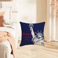 thumbnail image 4 of Funda de Almohada Decorativa Navideña de Europa y Estados Unidos con Estatua Del Día de La Independencia, Funda de Cojín de Lino para Oficina., 4 of 6