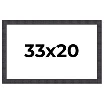 33x20 Frame Brown Rustic Solid Wood Picture Frame 1.5 Inches Wide | Interior Frame Depth 0.5 Inches