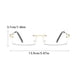 thumbnail image 4 of Sonducket Gafas de sol de moda sin montura Gafas de sol rectangulares Gafas de moda de verano UV400 Lentes siete, 4 of 8