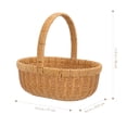 thumbnail image 2 of Handheld Storage Basket Plastic Imitation Rattan Basket Outdoor Picnic Basket, 2 of 6