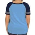 thumbnail image 3 of Vergoodr Womens Plus-Size Tops Raglan V Neck T Shirts Striped Short Sleeve Tunics, 3 of 4