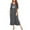 Medium Grey, variant on Ekouaer Long Nightgown for Women Short Sleeve Sleepwear Plus Size Loungewear with Pockets