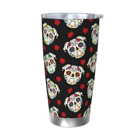 

Matuu PUG for 20oz Durable Thermal Cups Keep Drinks Cold and Hot Insulated Car Mug with Lid-Without Straw