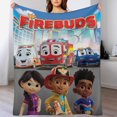 thumbnail image 1 of Manta de dibujos animados Firebuds, suave y acogedora manta de franela de felpa para todas las estaciones para niños y niñas, manta de vellón cálida y ligera para cama, sofá o viaje, 40 x 30 pulgadas, 1 of 7