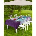 thumbnail image 4 of Boanket Outdoor Tablecloth with Umbrella Hole for Patio/Picnic/Party/Camping, Purple Turquoise Oil Painting Waterproof Table Cloth Rectangle Table Cover Washable, Abstract Modern Geometric (60"x 84"), 4 of 7