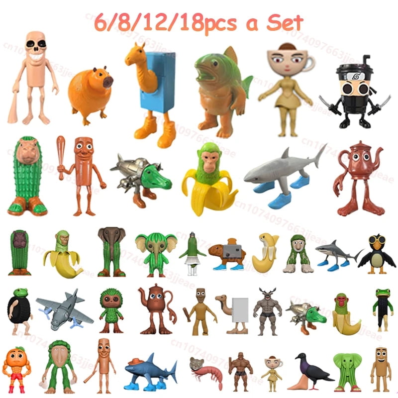 Italian Brainrot Tung Sahur Figure Toy Tralalero Tralala Figures